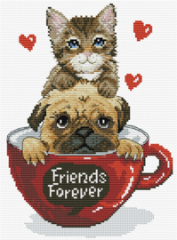 Friends Forever | Voorbedrukt borduurpakket | Needle Art