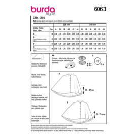 6063 Burda Naaipatroon | Cape in variaties