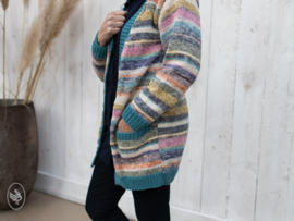 Eline Cardigan Knitted Durable Cosy Fine (Faded)