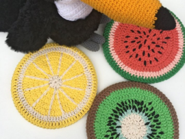 Fruity Potcoasters Crochet Durable Double Four