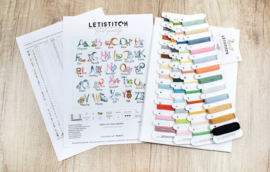 Let's Learn Together  Aida Emboidery Kit Leti Stitch