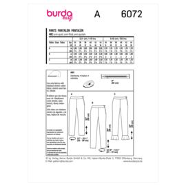 6072 Burda Naaipatroon | Broek in Variatie