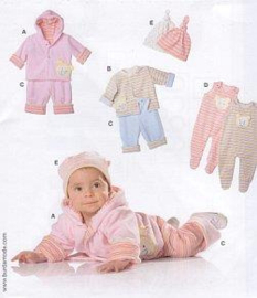 9636 Burda Naaipatroon | Baby kleding in variaties