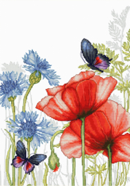 Poppies and Butterflies | Aida telpakket | Luca-S