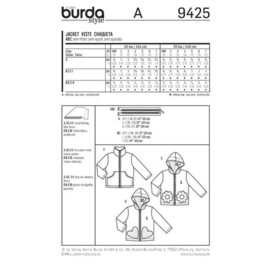 9425 Burda Naaipatroon - Jas in variaties