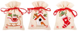 Christmas Motif Bags Aida Vervaco