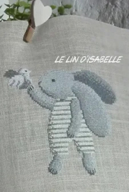Coise Lapin / Rabbit Measuring Rod Cross Stitch Pattern Le Lin d'Isabelle