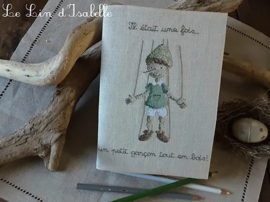 Cahier Pinocchio Cross Stitch Pattern Le Lin d'Isabelle