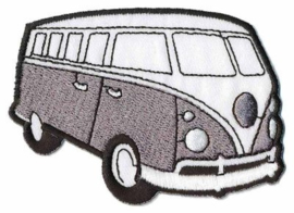 Grey Volkswagen Bus Iron On Applique