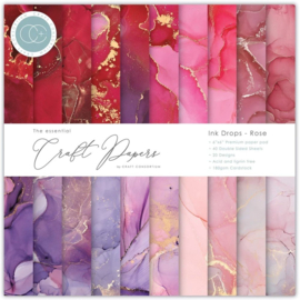 Ink Drops - Rose | Craft Papers | Craft Consortium