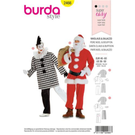 2466 Burda Naaipatroon | Kerstman & pierrot