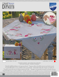 Paaskonijnen in tulpentuin | voorbedrukt tafelkleed | Vervaco
