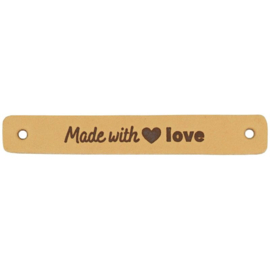 Made with ♥ love leren label - Durable