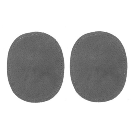 002 grijze elleboogstukken suede leer 13 cm x 10,5 cm | Restyle