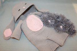 Kledingset "Onesie Rabbit Grey"