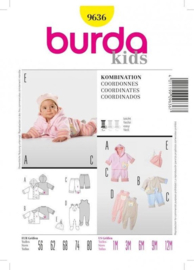 9636 Burda Naaipatroon | Baby kleding in variaties
