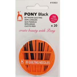 Black Betweens Quilting needles - Pony