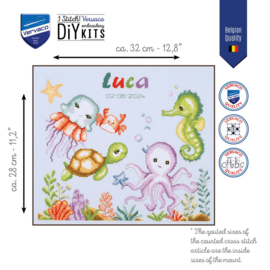 Zeedieren - aida - Vervaco telpakket