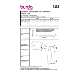 5853 Burda Naaipatroon | Homewear