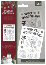 Winter wonderland | Vintage Snowman | Clear acrylic stamp | Crafter's Companion