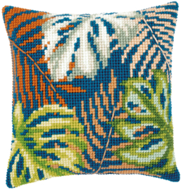 Botanical Leaves Canvas Cushion Vervaco