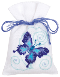 Blue Butterflies set of 3 Vervaco Bag kit