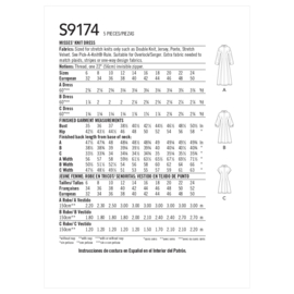 9174 U5 Simplicity Naaipatroon | Jurk met variatie 42-50