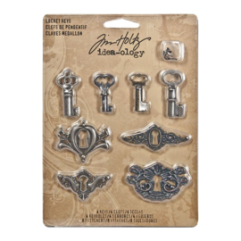 Locket keys with fasteners | idea-ology | Jim Holtz