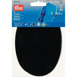 Black Imitation Suede 2 Patches 9x13.5 cm Prym