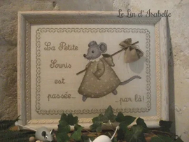 La petite souris est passée / De kleine muis is geslaagd | Borduurpatroon | Le Lin d'Isabelle