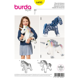 6495 Burda Naaipatroon | Paard en Eenhoorn