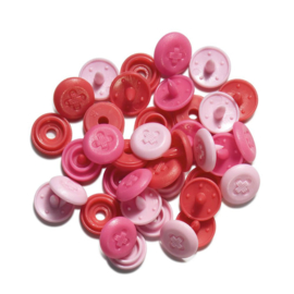 9mm knoopjes Color Snaps Roze / rood