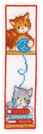 Playfull Kittens Aida Bookmarks Cross Stitch Kit Vervaco