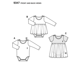 9347 Burda Naaipatroon | Jurk & romper
