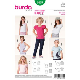 9439 Burda Naaipatroon - Shirts en tops in variaties
