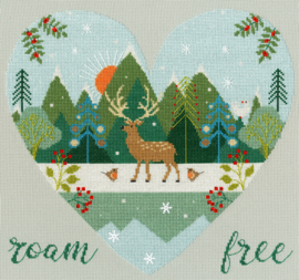 Wild At Heart: Roam Free Aida Bothy Threads Cross Stitch Kit
