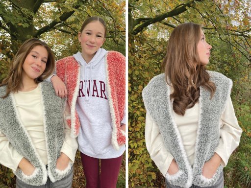 Furry winter vest - gehaakt - Durable Furry