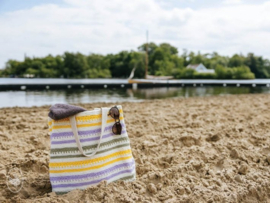 Summer Striped Bag Crochet Durable Cosy Fine