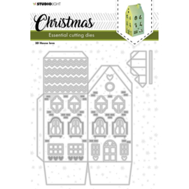 3D House love | Christmas | Essential cutting dies | Studio Light