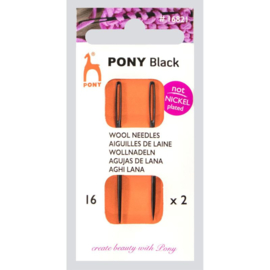 Black wool Needles - Pony