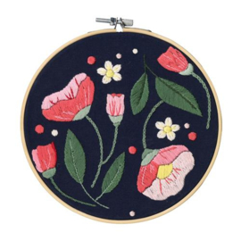 Bloemen donker | 17,8cm rond | Voorbedrukt | Restyle