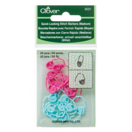 Medium Quick Locking Stitch Markers Clover