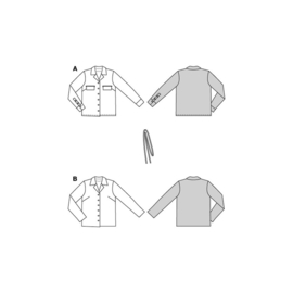 5615 Burda naaipatroon - Blouse in variatie