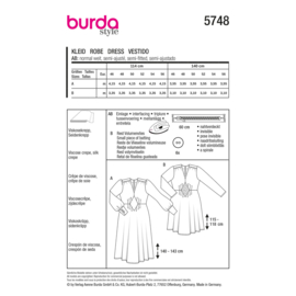 5748 Burda Patroon - Jurk in variatie