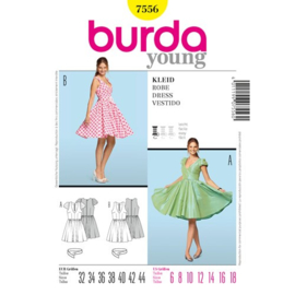 7556  Burda Naaipatroon | Jurk met Mouw Variatie