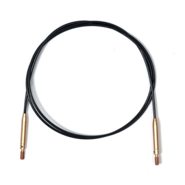 60cm zwart Swivel stainless steel kabel | 360°| KnitPro