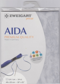 Grijze Marmer Vintage Aida 14ct - 5,4 kr/cm Zweigart 48x53cm