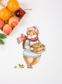 Hamster and mandarins | Aida telpakket | Panna