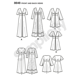 8648 H5 Simplicity Sewing Pattern 32-40