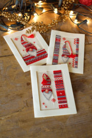Christmas Elf Greeting Cards Aida Vervaco